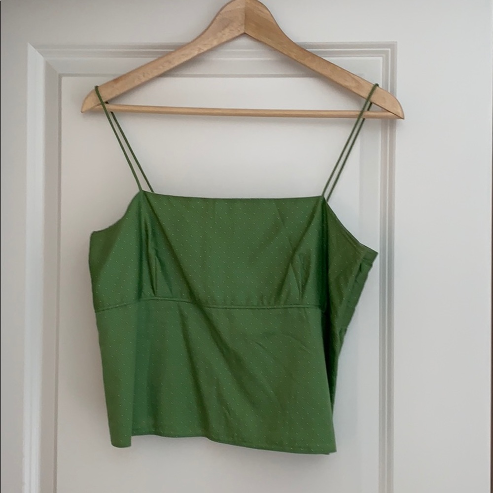 Cropped Green J.Crew tank